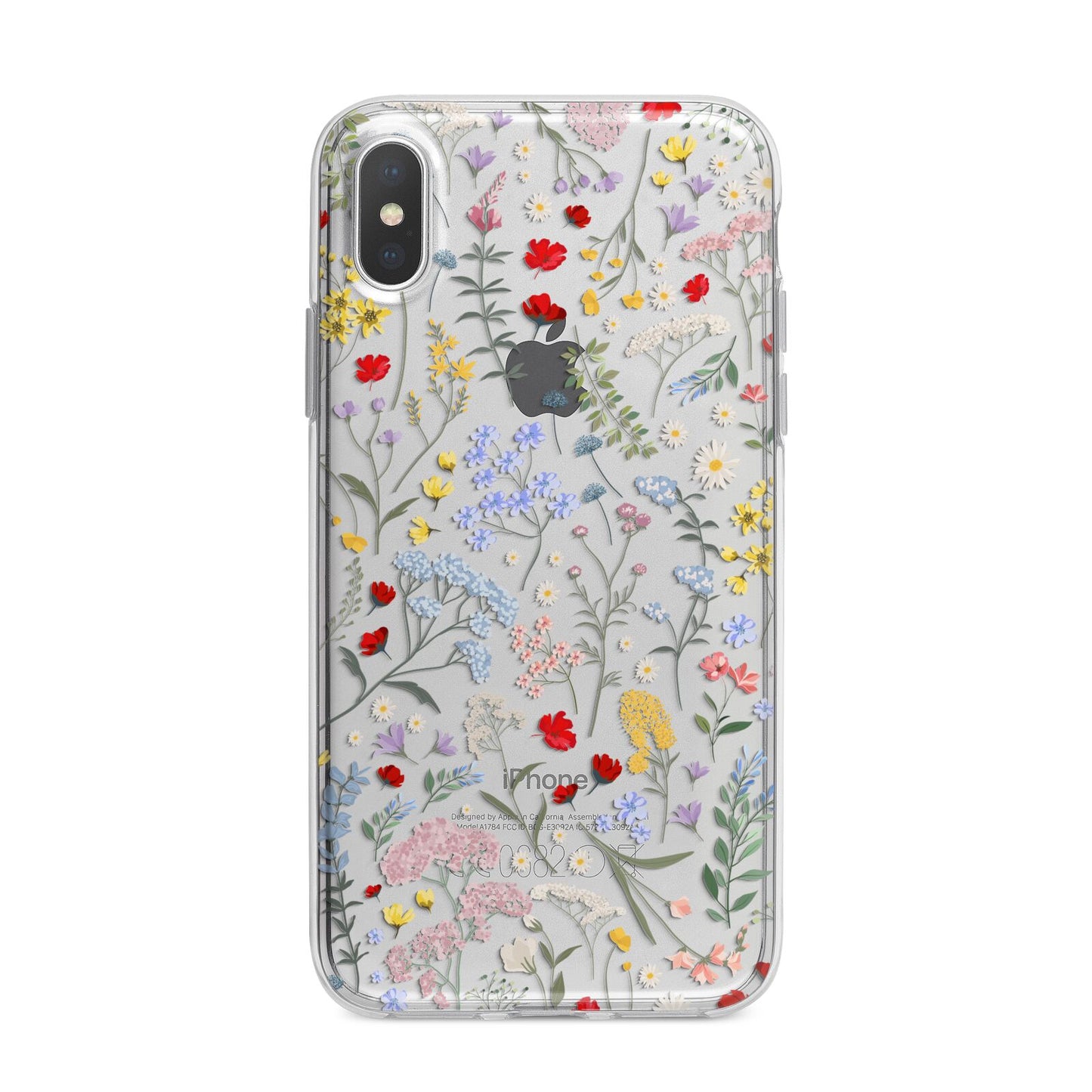 Wild Flowers iPhone X Bumper Case on Silver iPhone Alternative Image 1