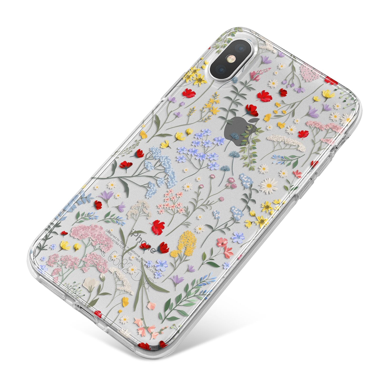 Wild Flowers iPhone X Bumper Case on Silver iPhone