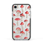 Wild Mushrooms Apple iPhone XR Impact Case Black Edge on Silver Phone