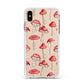 Wild Mushrooms Apple iPhone Xs Max Impact Case White Edge on Gold Phone