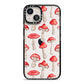 Wild Mushrooms iPhone 13 Black Impact Case on Silver phone