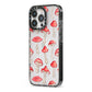 Wild Mushrooms iPhone 13 Pro Black Impact Case Side Angle on Silver phone