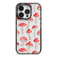 Wild Mushrooms iPhone 14 Pro Black Impact Case on Silver phone