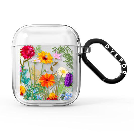 Wildflower AirPods Clear Case