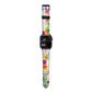 Wildflower Apple Watch Strap Size 38mm with Blue Hardware