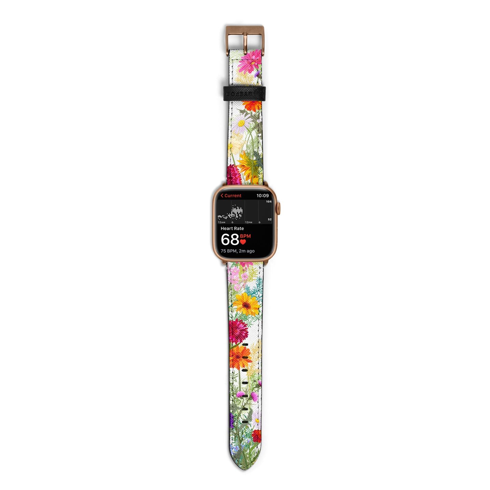 Wildflower Apple Watch Strap Size 38mm with Gold Hardware
