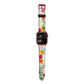 Wildflower Apple Watch Strap Size 38mm with Red Hardware