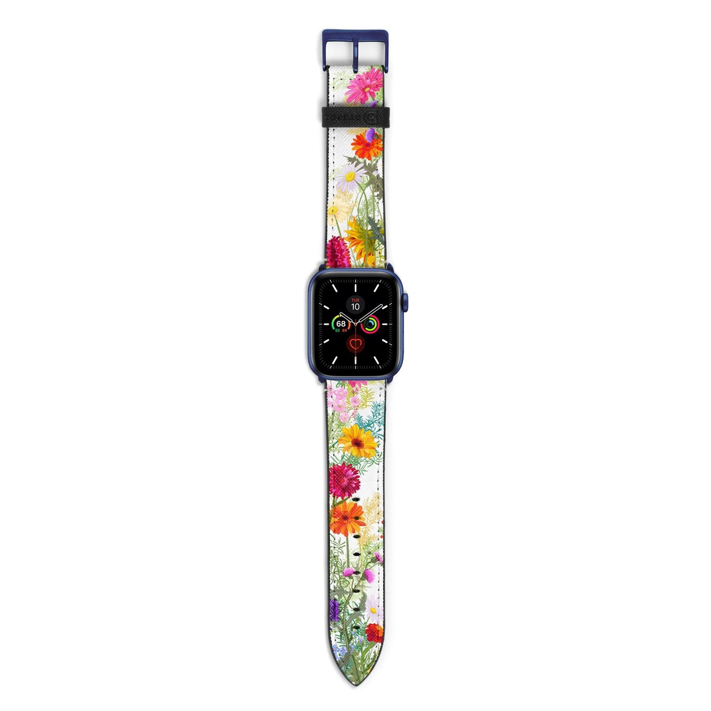 Wildflower Apple Watch Strap with Blue Hardware
