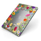 Wildflower Apple iPad Case on Grey iPad Side View