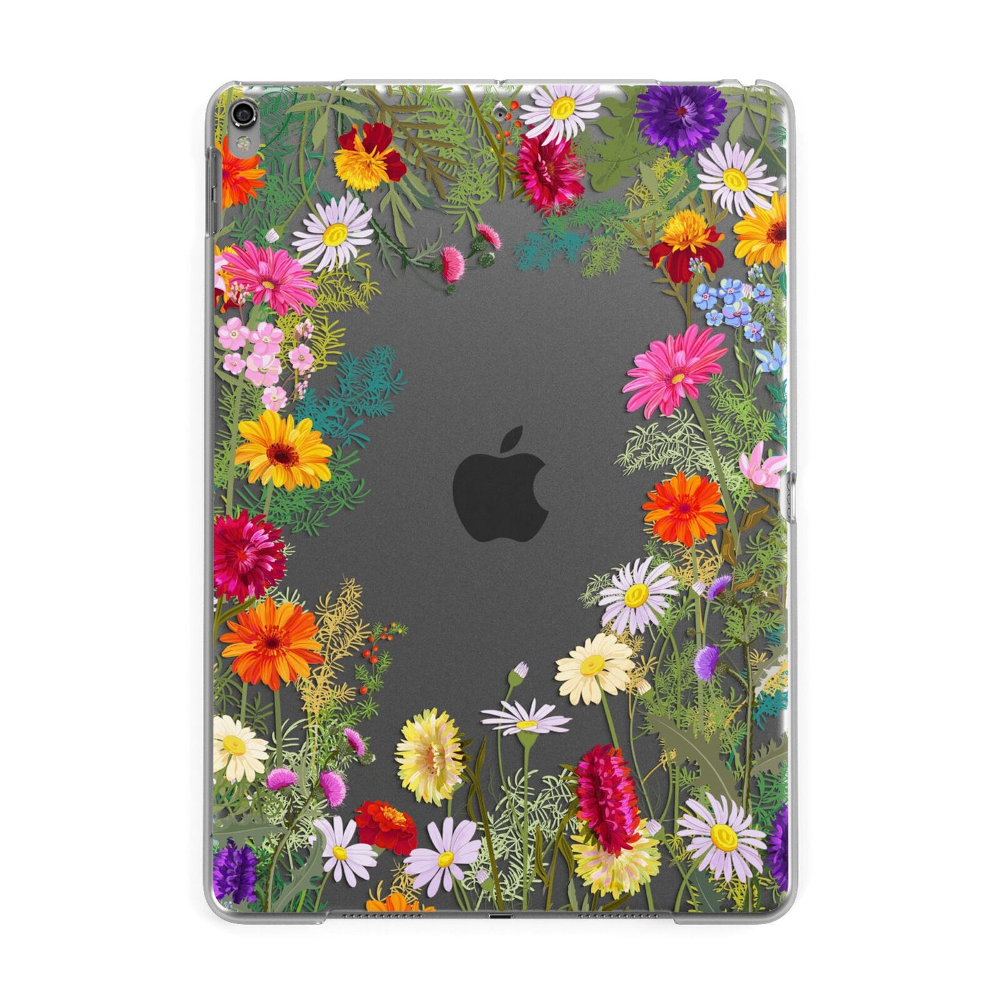 Wildflower Apple iPad Grey Case