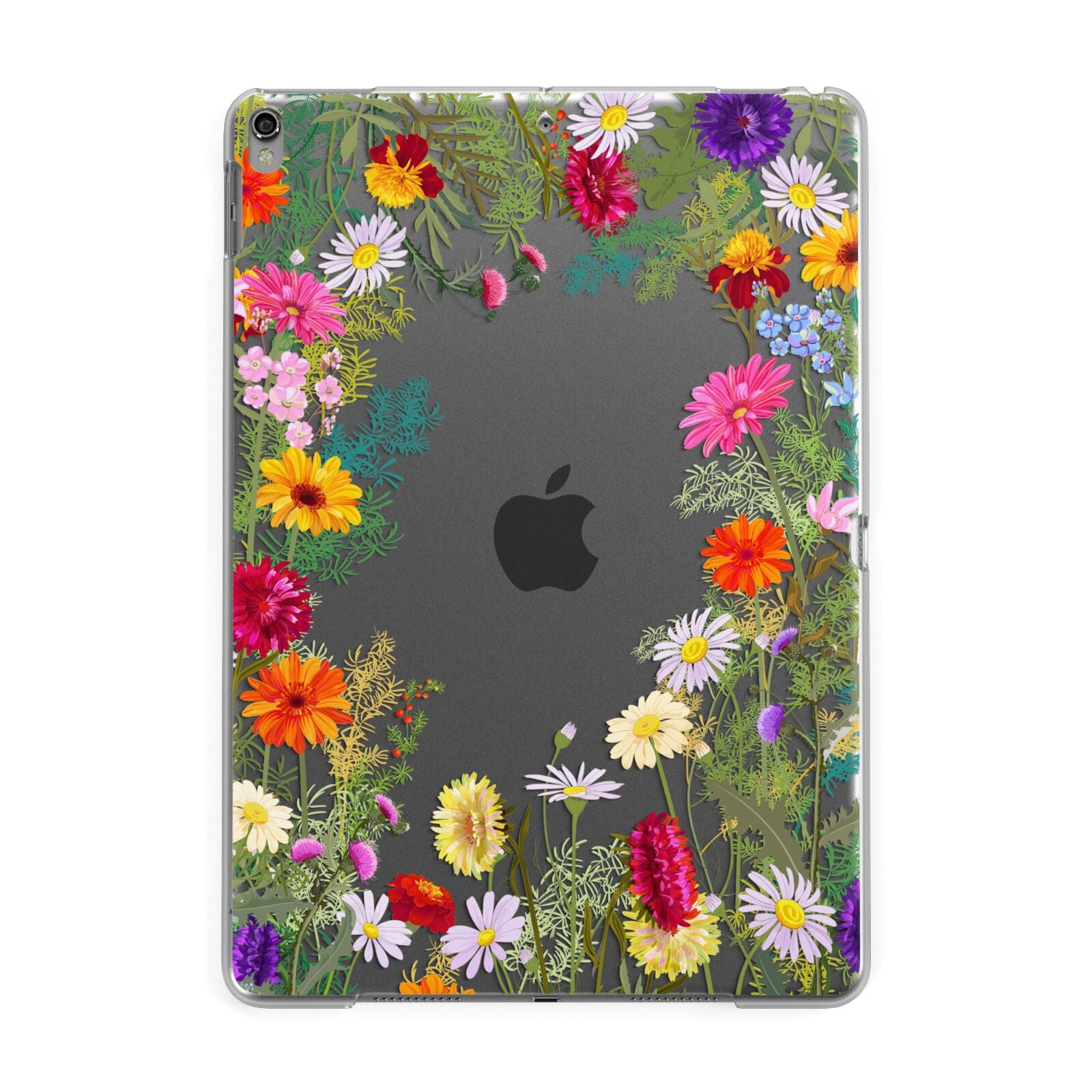 Wildflower Apple iPad Grey Case