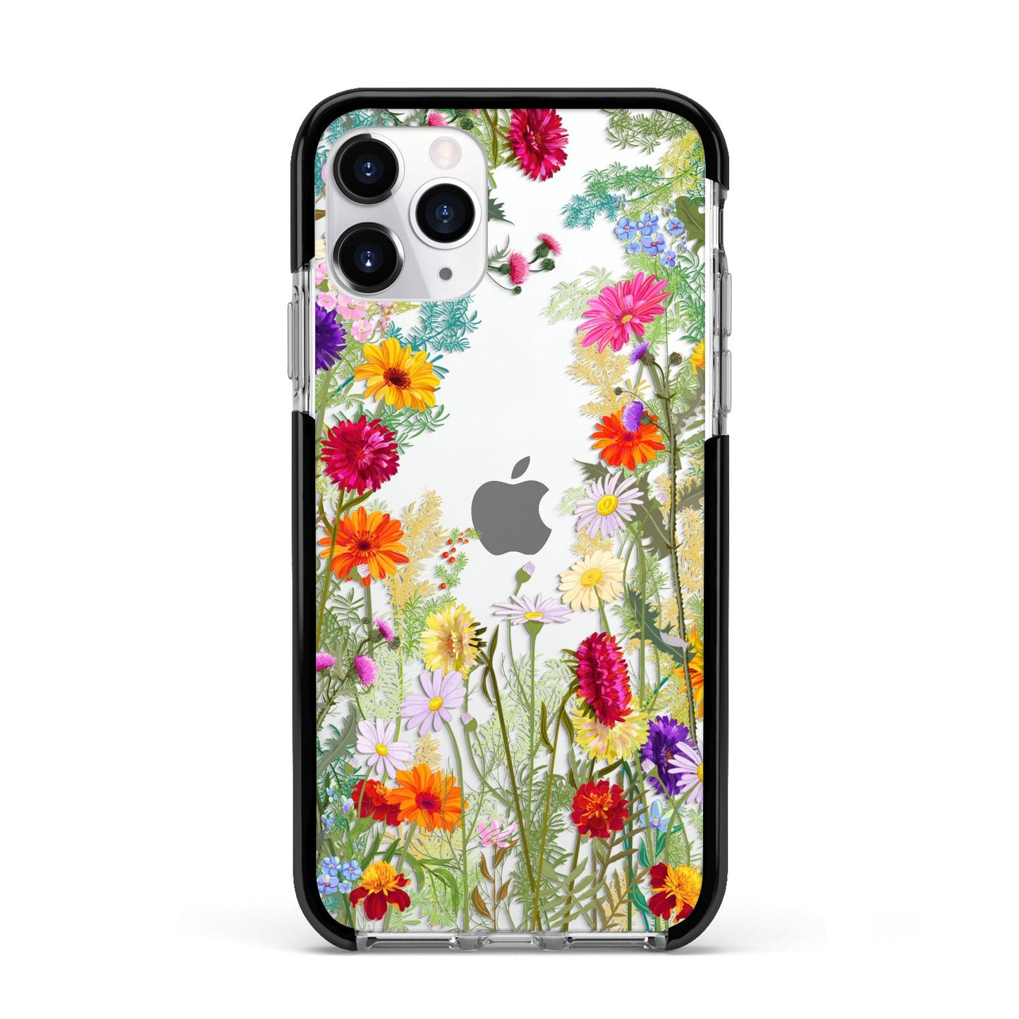 Wildflower Apple iPhone 11 Pro in Silver with Black Impact Case