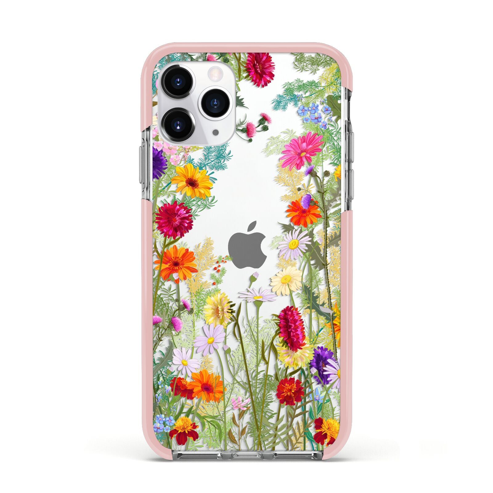 Wildflower Apple iPhone 11 Pro in Silver with Pink Impact Case