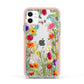 Wildflower Apple iPhone 11 in White with Pink Impact Case