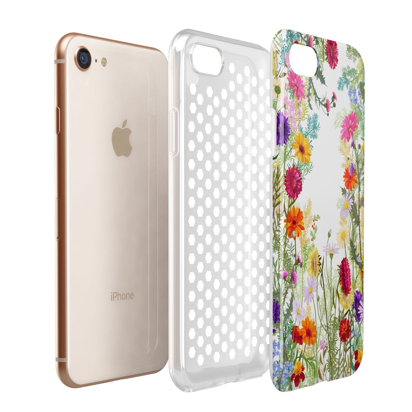 Wildflower Apple iPhone 7 8 3D Tough Case Expanded View