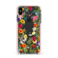 Wildflower Apple iPhone Xs Max Impact Case Pink Edge on Black Phone