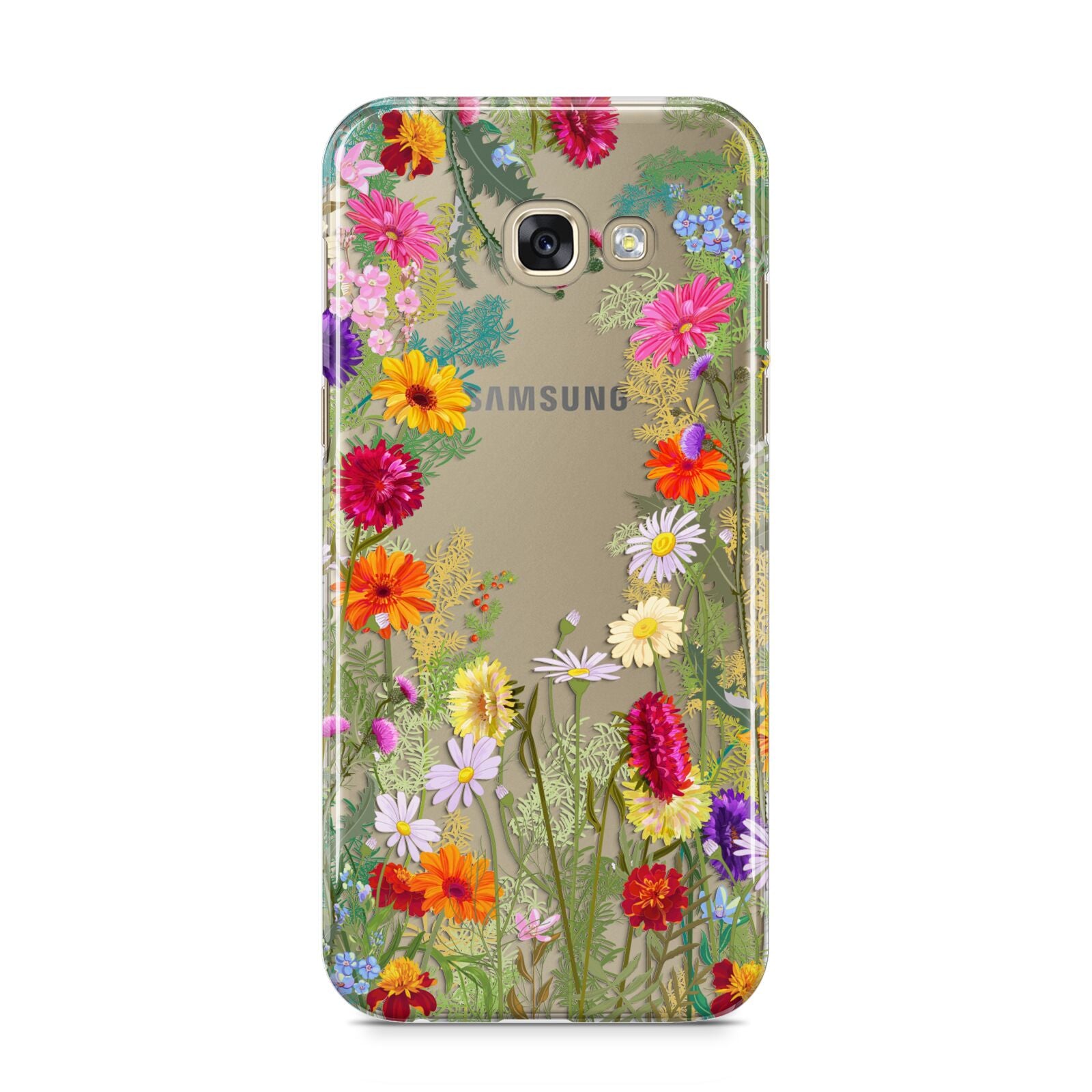 Wildflower Samsung Galaxy A5 2017 Case on gold phone