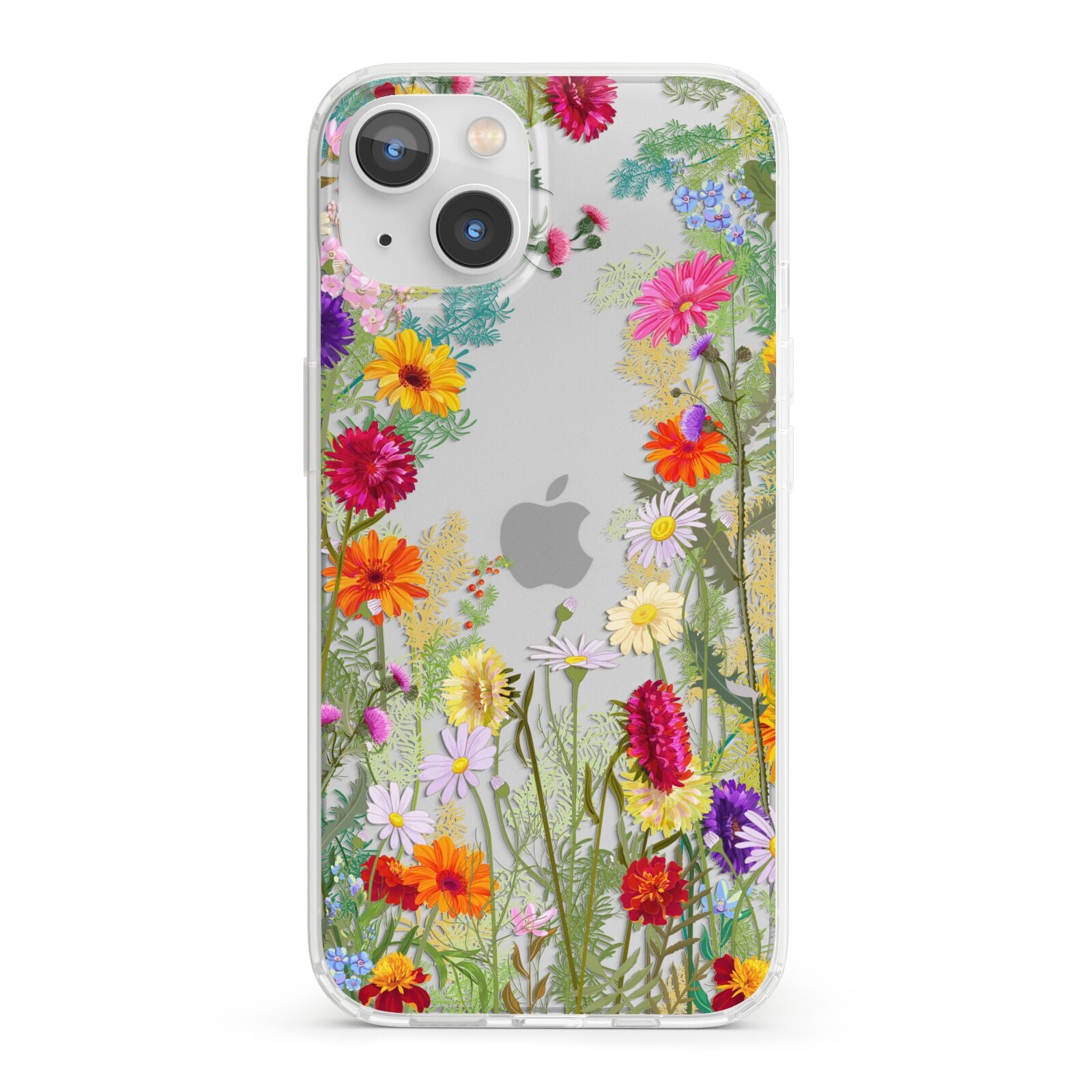 Wildflower iPhone 13 Clear Bumper Case