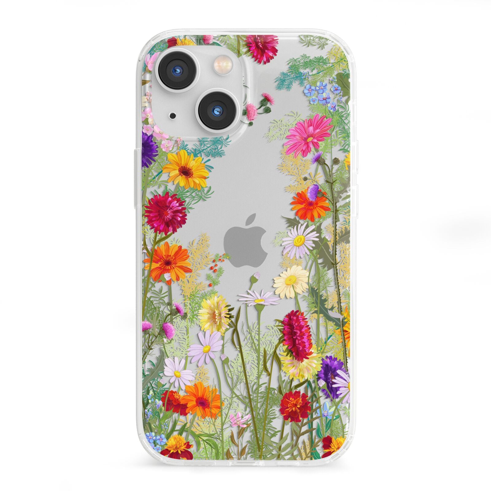 Wildflower iPhone 13 Mini Clear Bumper Case