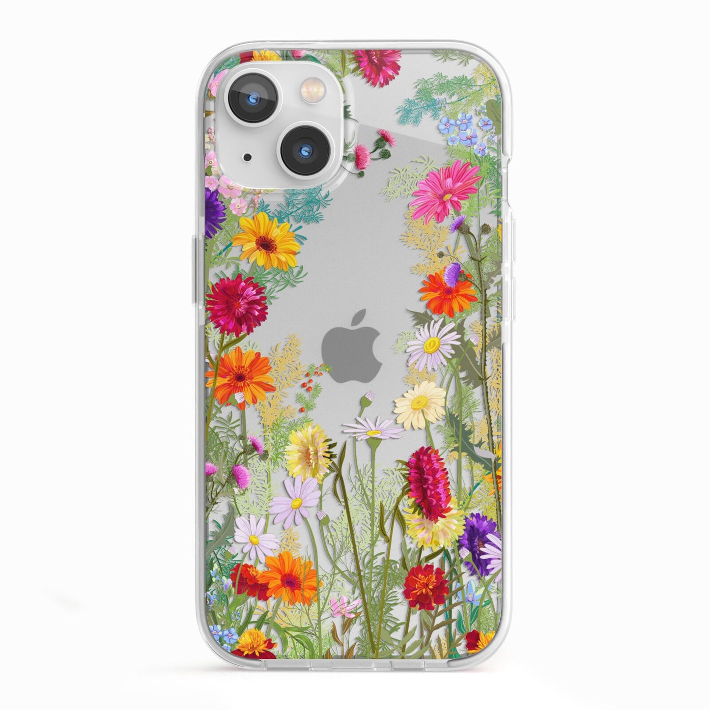 Wildflower iPhone 13 TPU Impact Case with White Edges