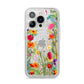 Wildflower iPhone 14 Pro Glitter Tough Case Silver