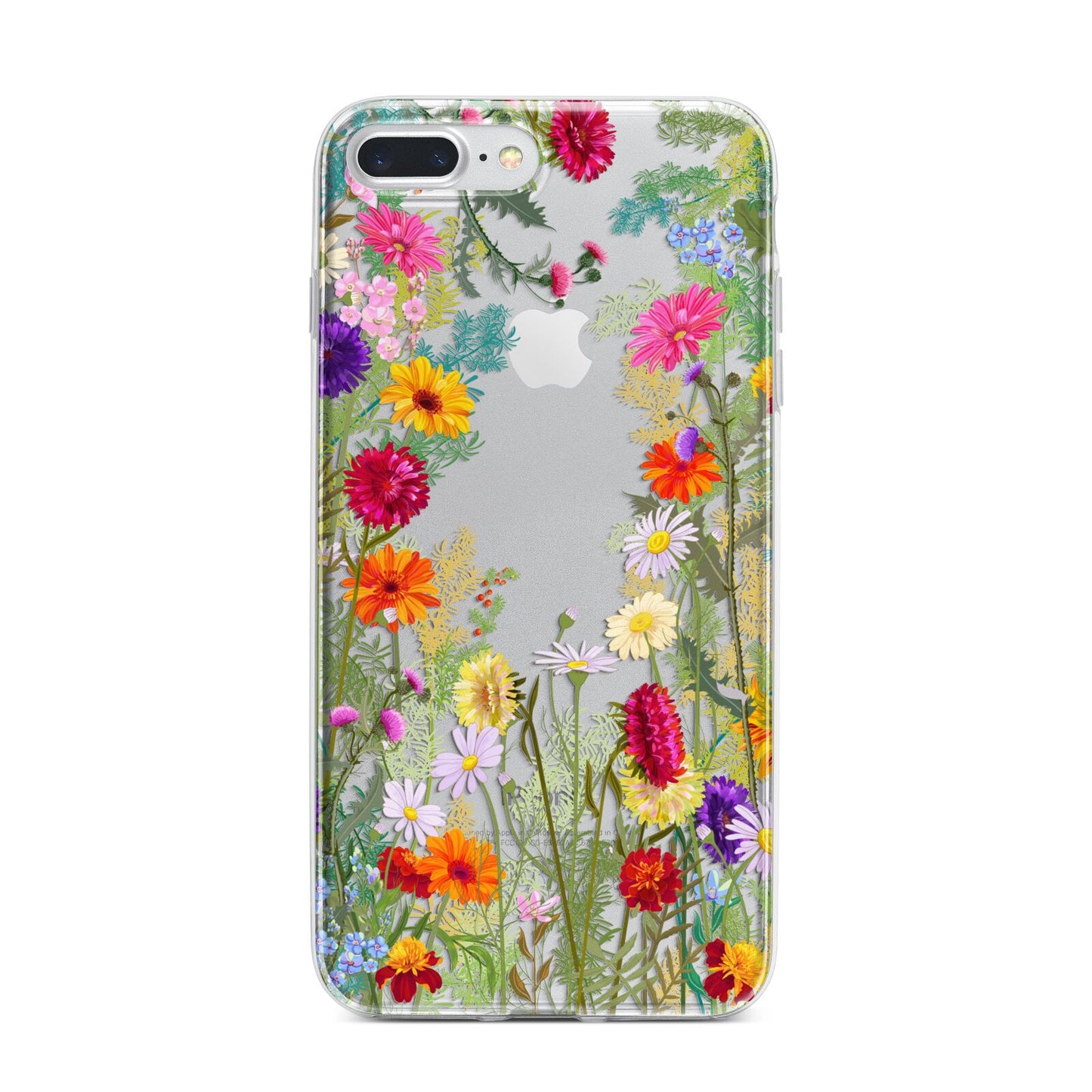 Wildflower iPhone 7 Plus Bumper Case on Silver iPhone