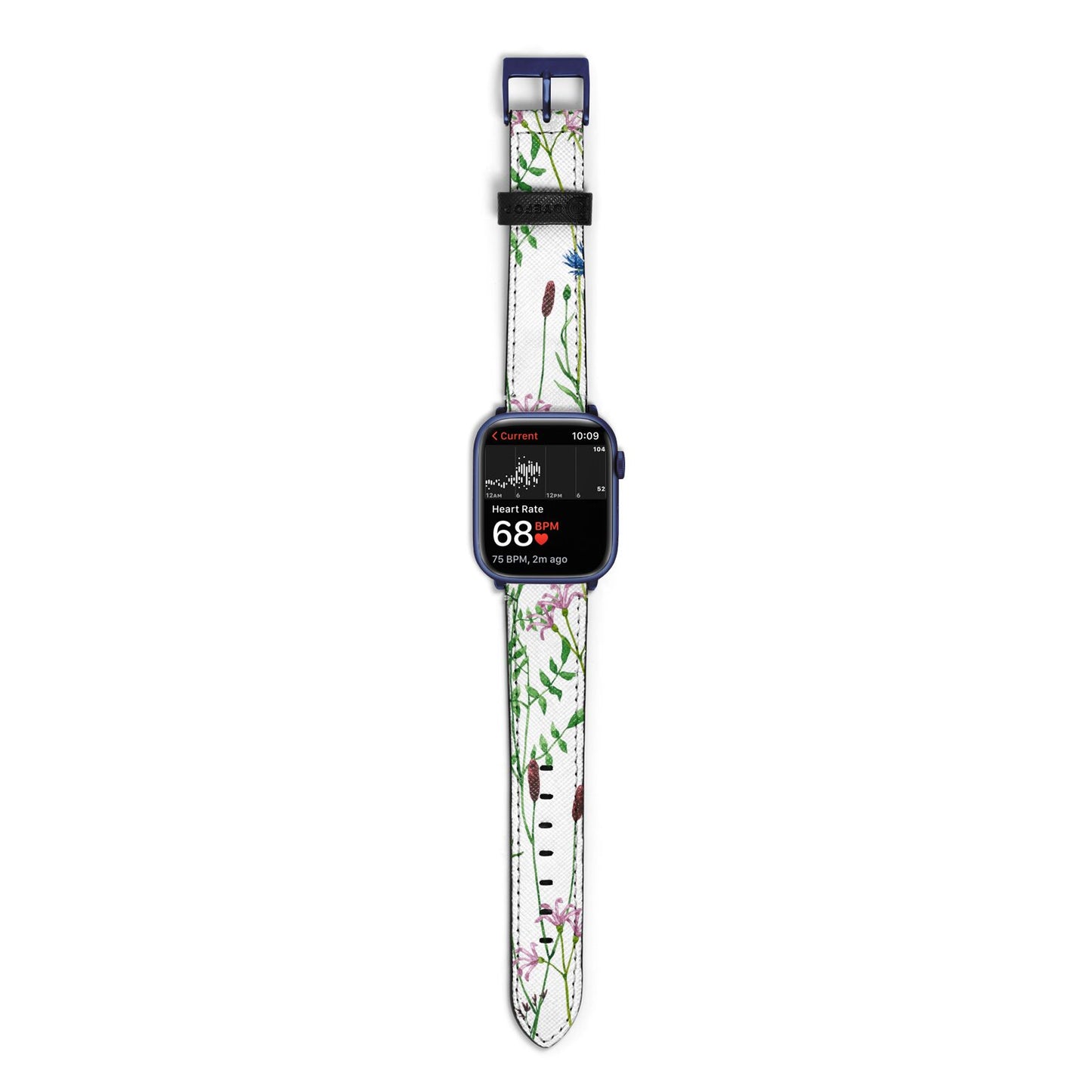 Wildflowers Apple Watch Strap Size 38mm with Blue Hardware