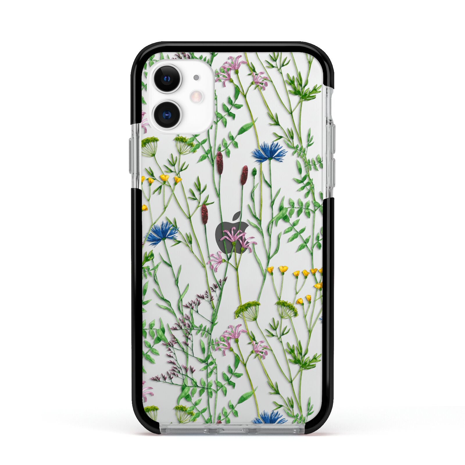 Wildflowers Apple iPhone 11 in White with Black Impact Case