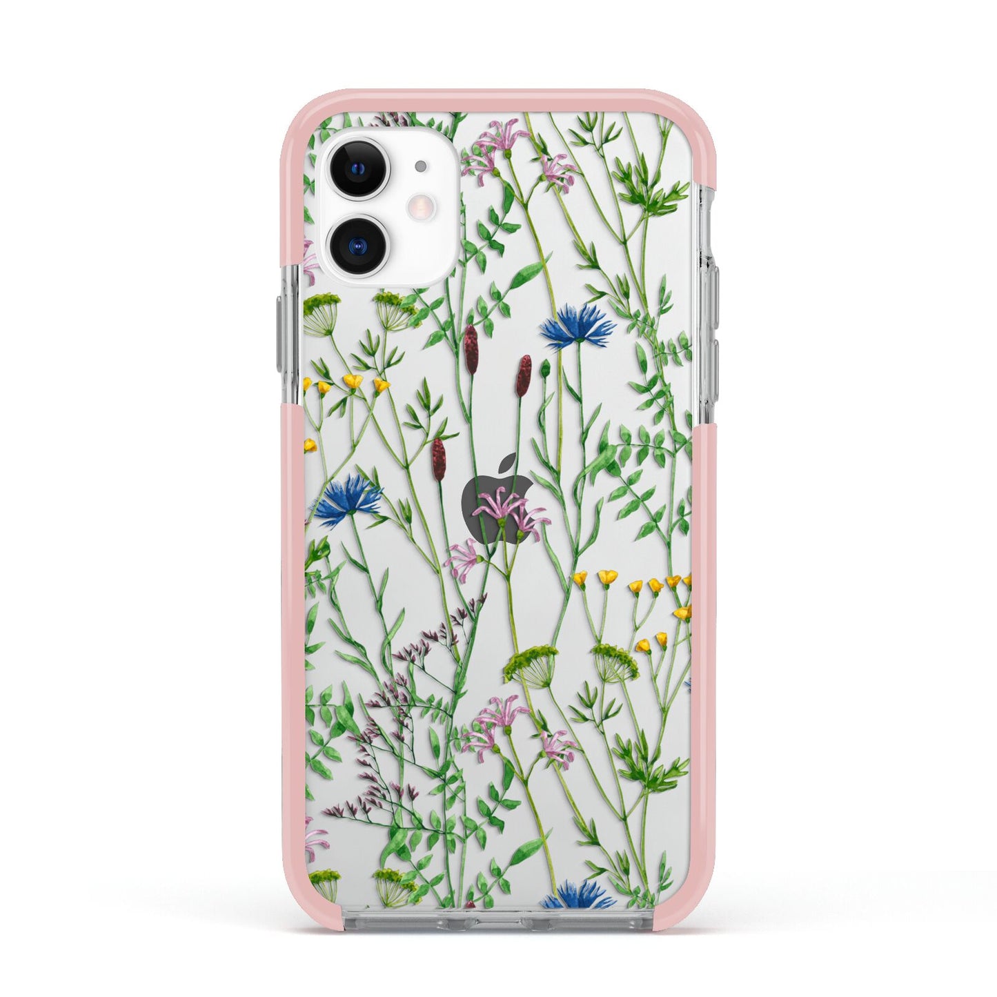 Wildflowers Apple iPhone 11 in White with Pink Impact Case