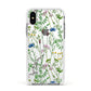 Wildflowers Apple iPhone Xs Impact Case White Edge on Silver Phone