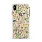 Wildflowers Apple iPhone Xs Max Impact Case White Edge on Gold Phone