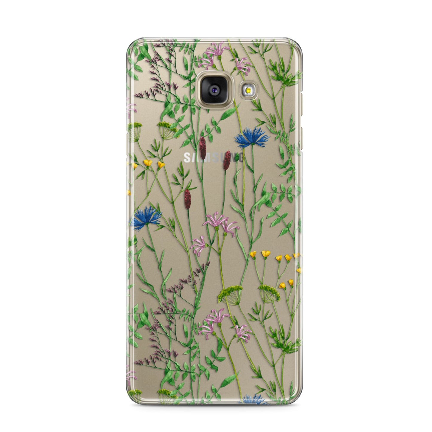 Wildflowers Samsung Galaxy A3 2016 Case on gold phone