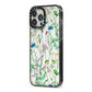Wildflowers iPhone 13 Pro Max Black Impact Case Side Angle on Silver phone