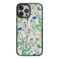 Wildflowers iPhone 13 Pro Max Black Impact Case on Silver phone