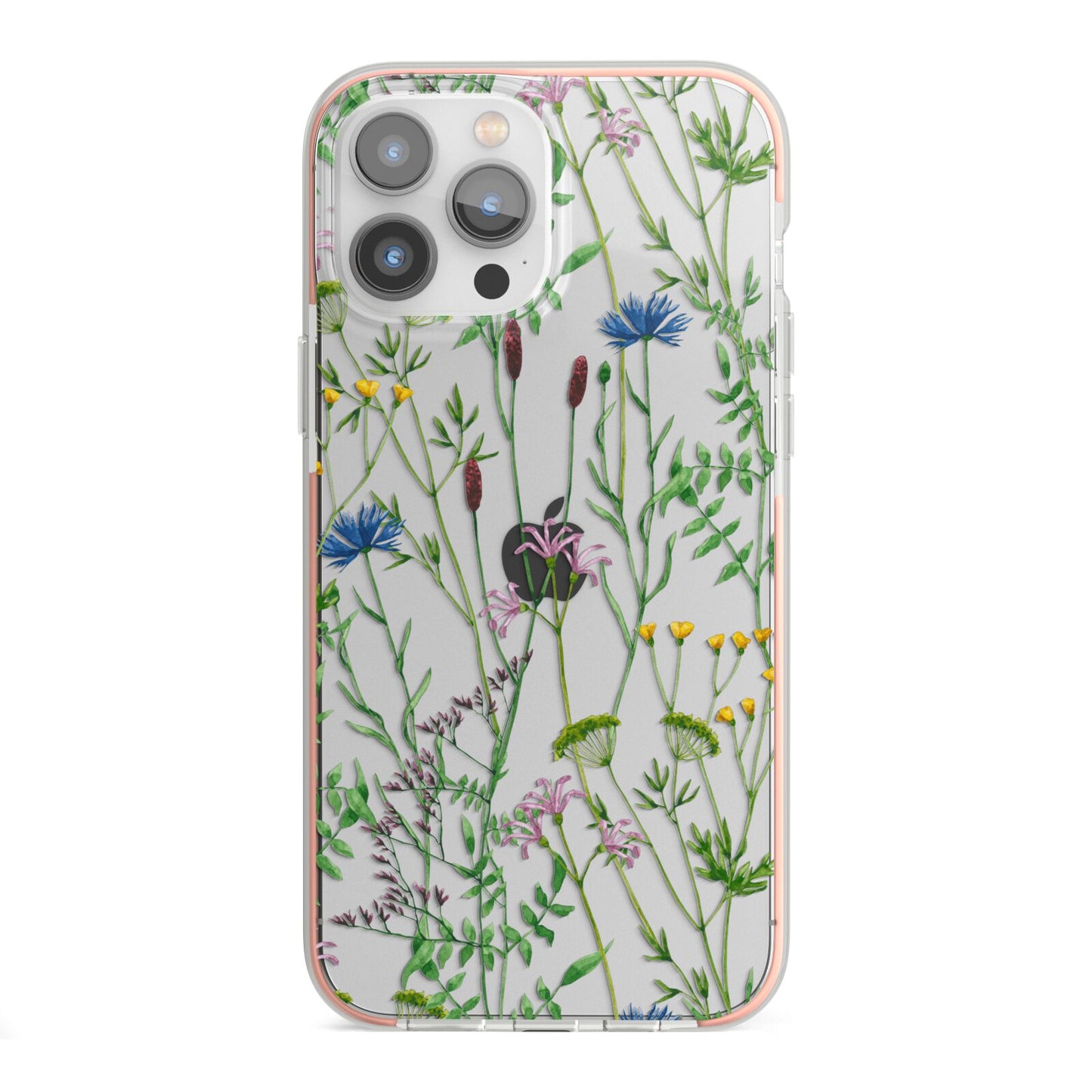 Wildflowers iPhone 13 Pro Max TPU Impact Case with Pink Edges