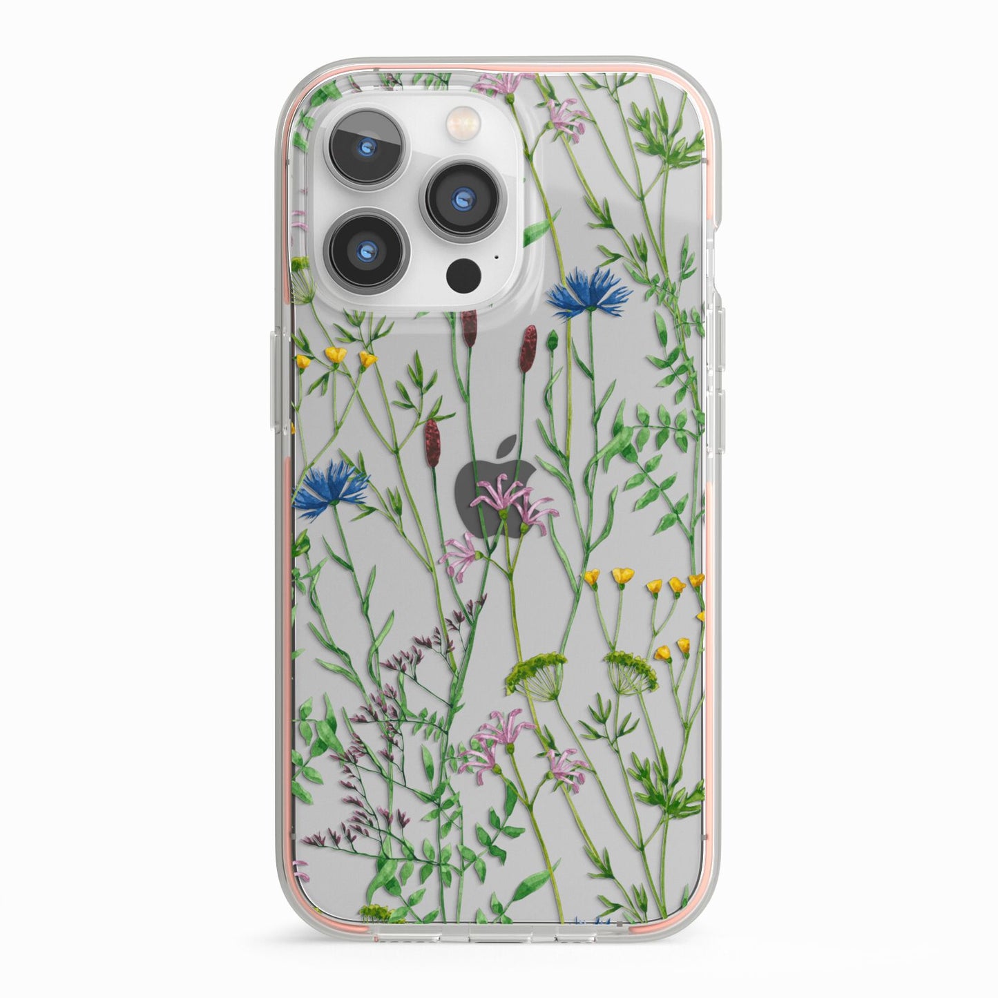 Wildflowers iPhone 13 Pro TPU Impact Case with Pink Edges