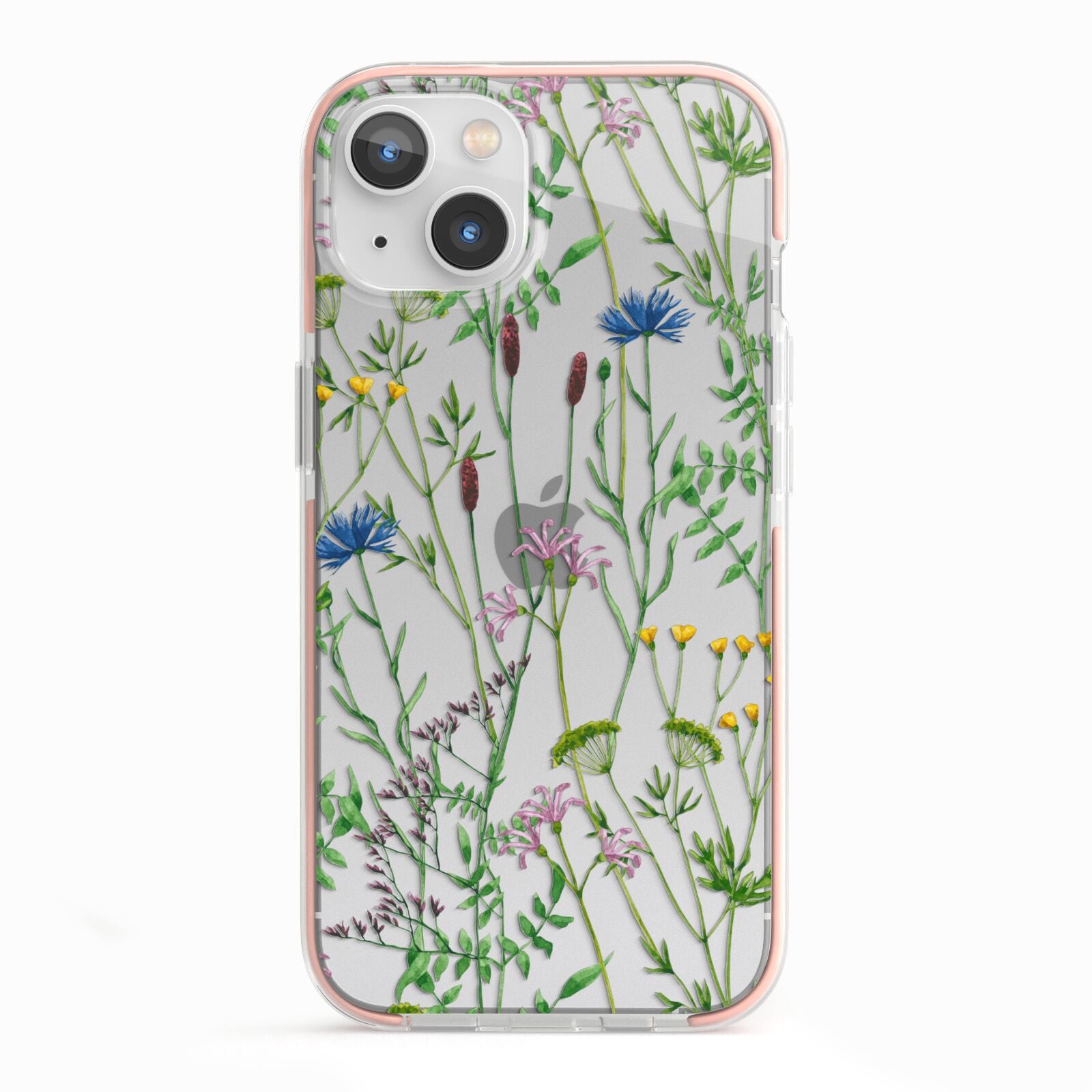 Wildflowers iPhone 13 TPU Impact Case with Pink Edges
