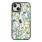 Wildflowers iPhone 14 Black Impact Case on Silver phone