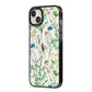 Wildflowers iPhone 14 Plus Black Impact Case Side Angle on Silver phone