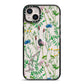 Wildflowers iPhone 14 Plus Black Impact Case on Silver phone