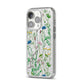 Wildflowers iPhone 14 Pro Glitter Tough Case Silver Angled Image