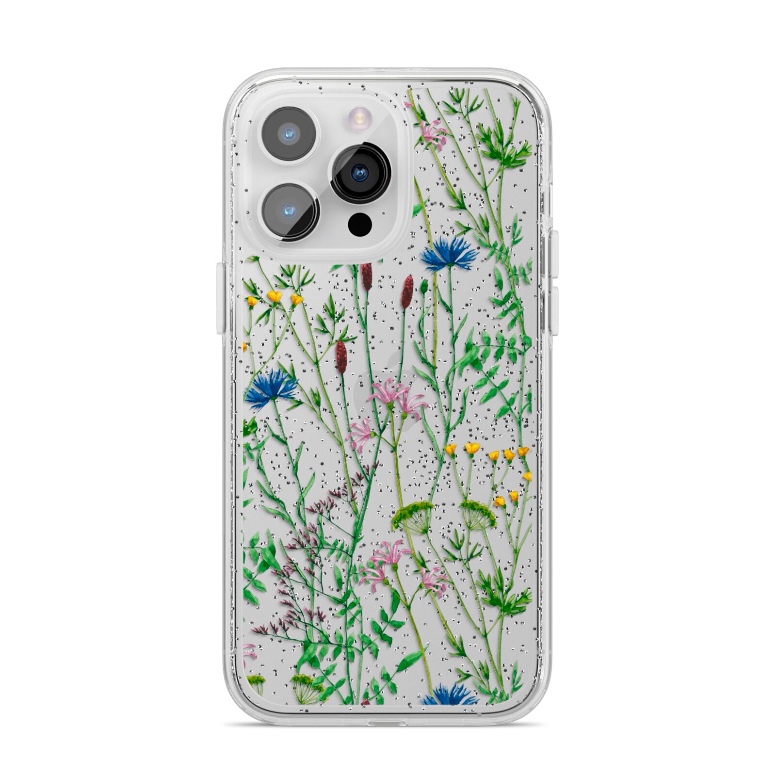 Wildflowers iPhone 14 Pro Max Glitter Tough Case Silver