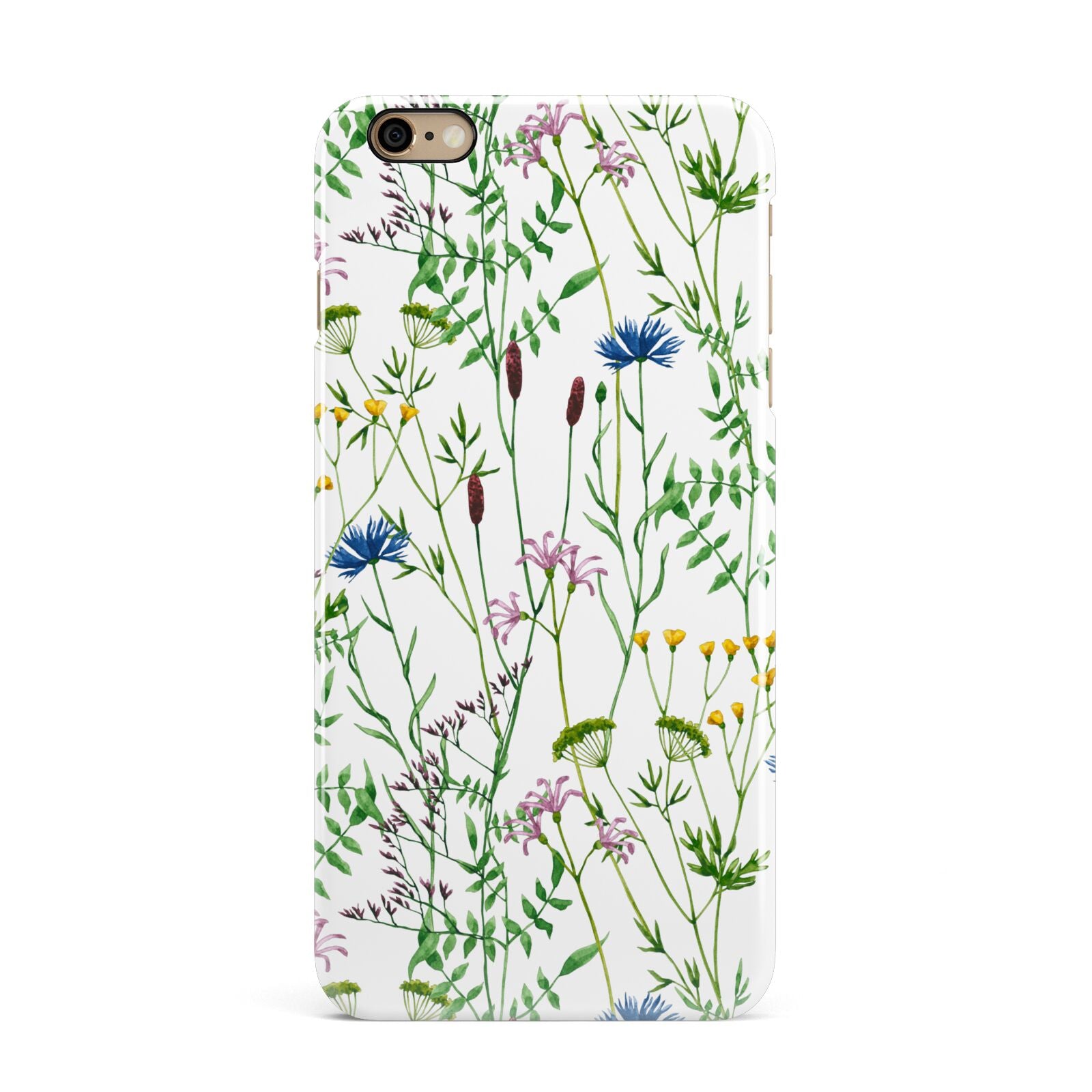 Wildflowers iPhone 6 Plus 3D Snap Case on Gold Phone