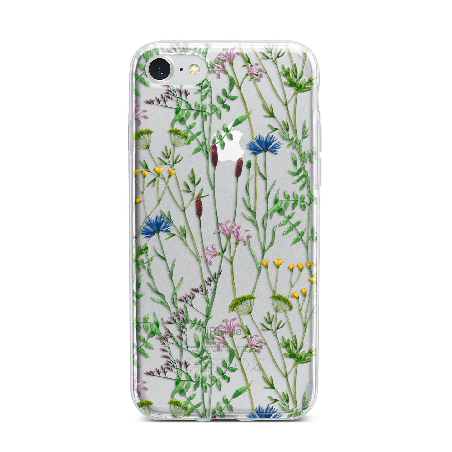 Wildflowers iPhone 7 Bumper Case on Silver iPhone