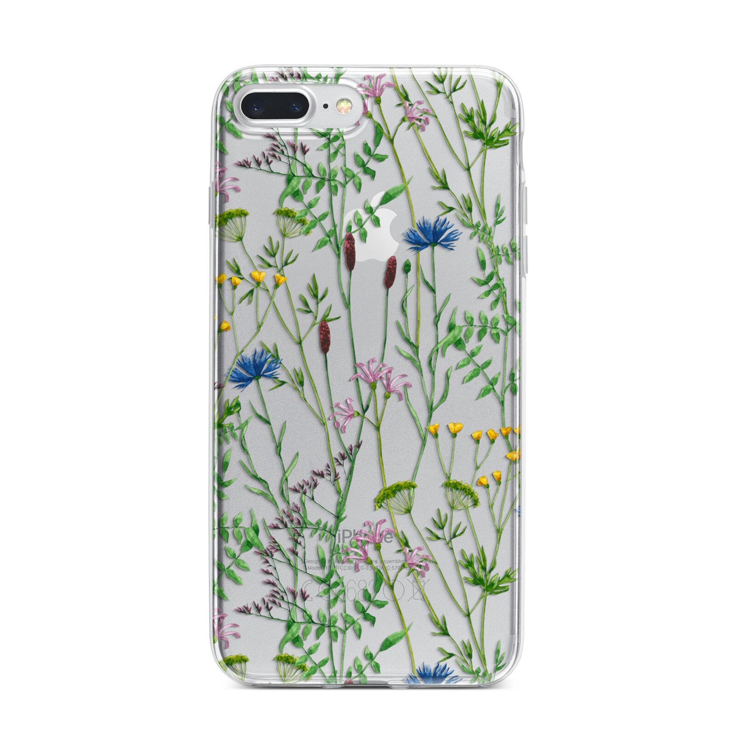 Wildflowers iPhone 7 Plus Bumper Case on Silver iPhone