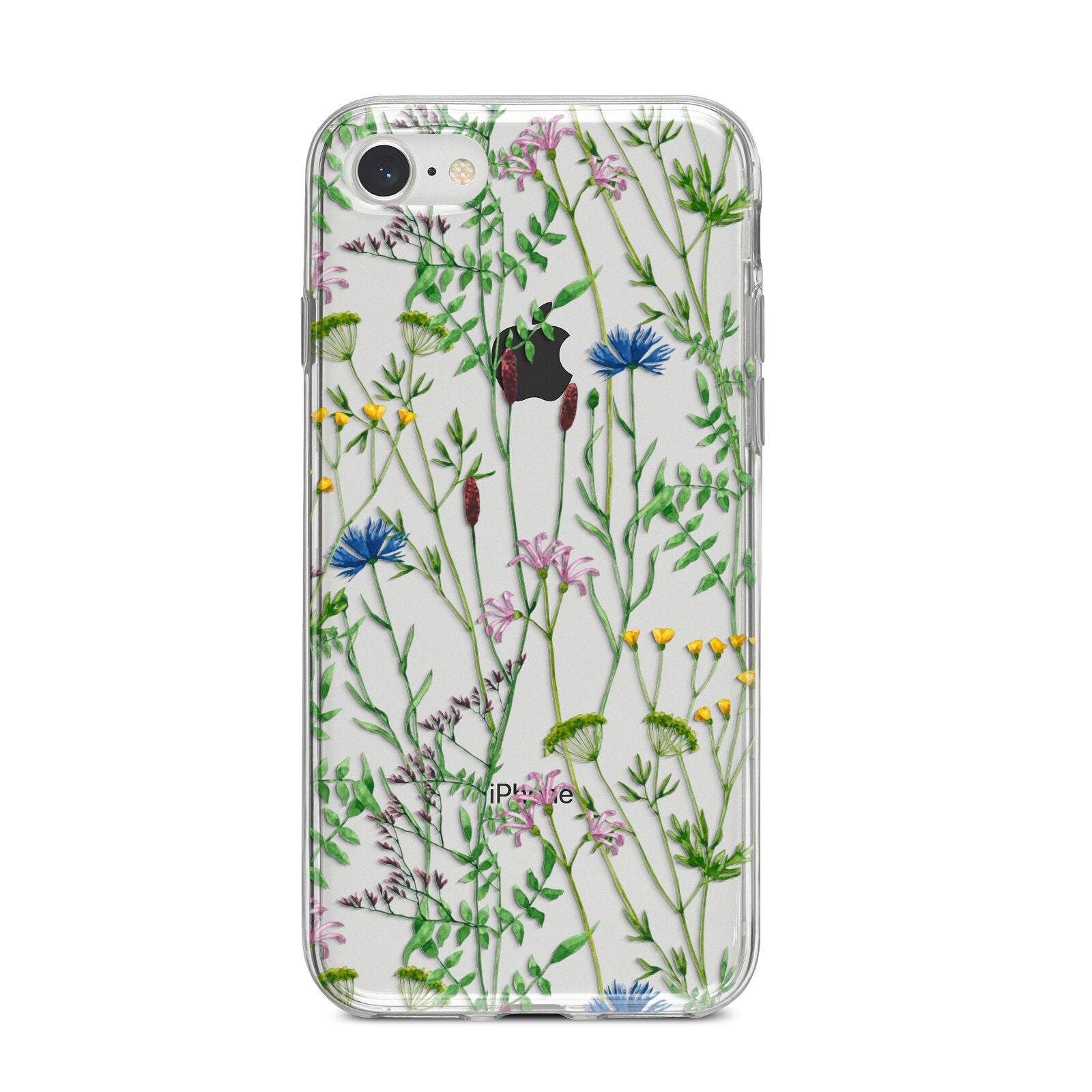 Wildflowers iPhone 8 Bumper Case on Silver iPhone