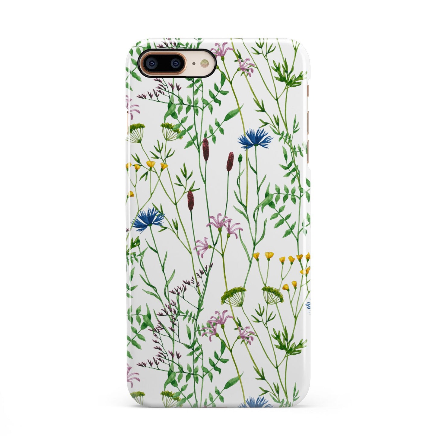 Wildflowers iPhone 8 Plus 3D Snap Case on Gold Phone