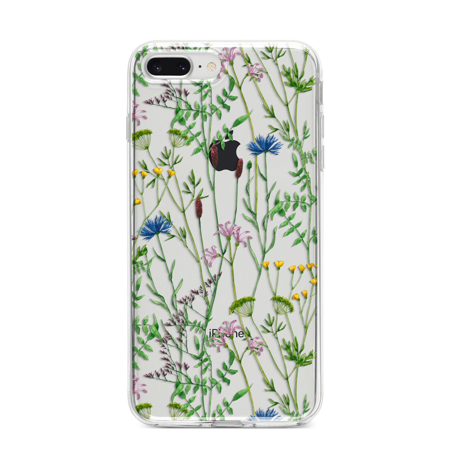 Wildflowers iPhone 8 Plus Bumper Case on Silver iPhone