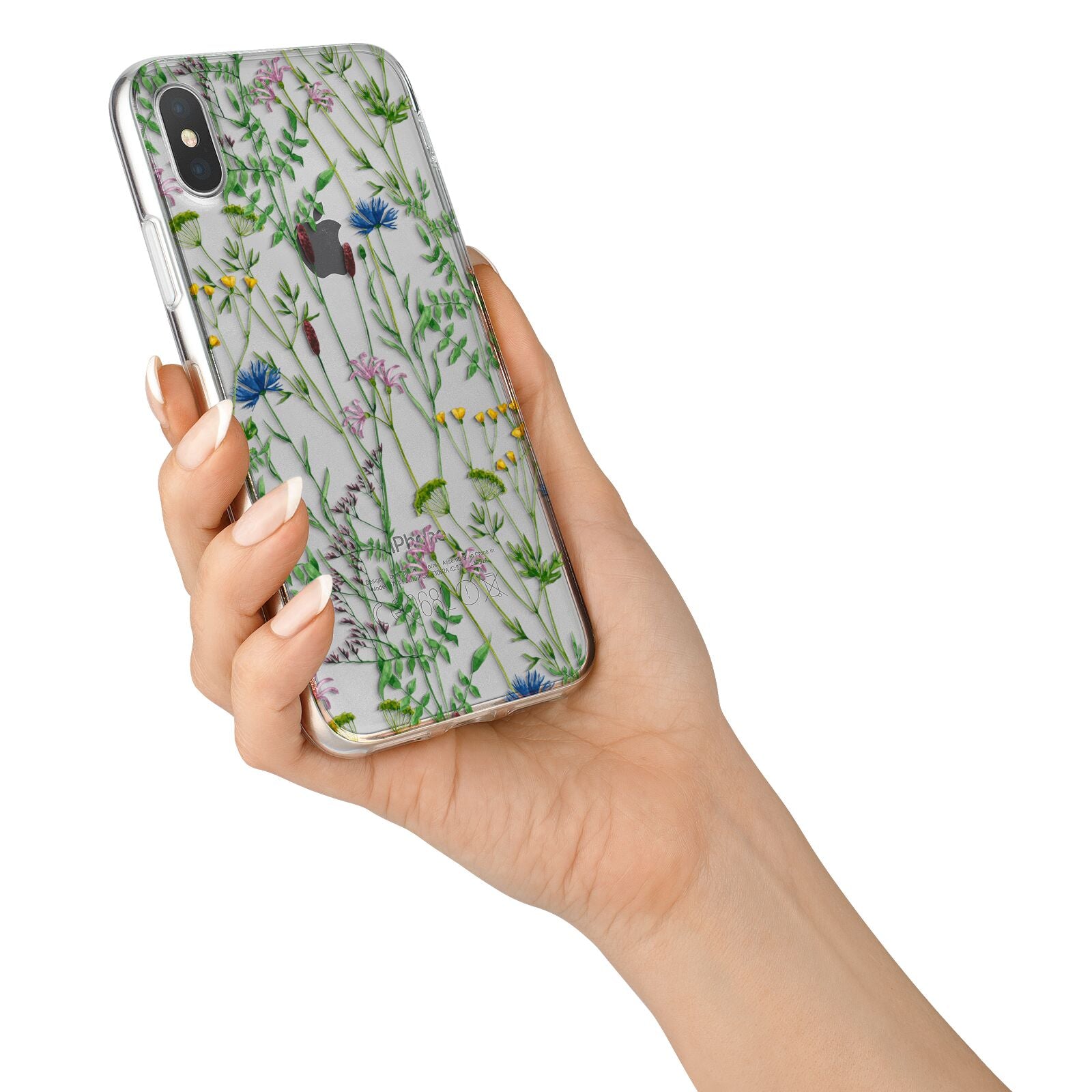 Wildflowers iPhone X Bumper Case on Silver iPhone Alternative Image 2
