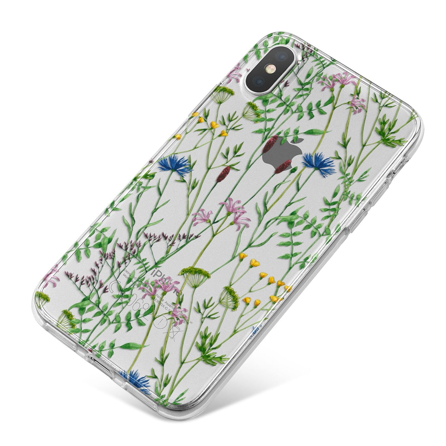 Wildflowers iPhone X Bumper Case on Silver iPhone